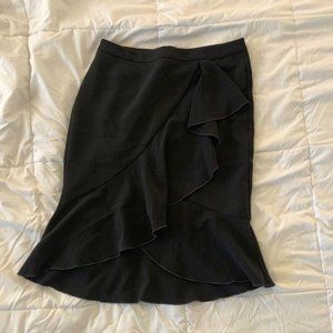 Ann Taylor Black Ruffled Skirt